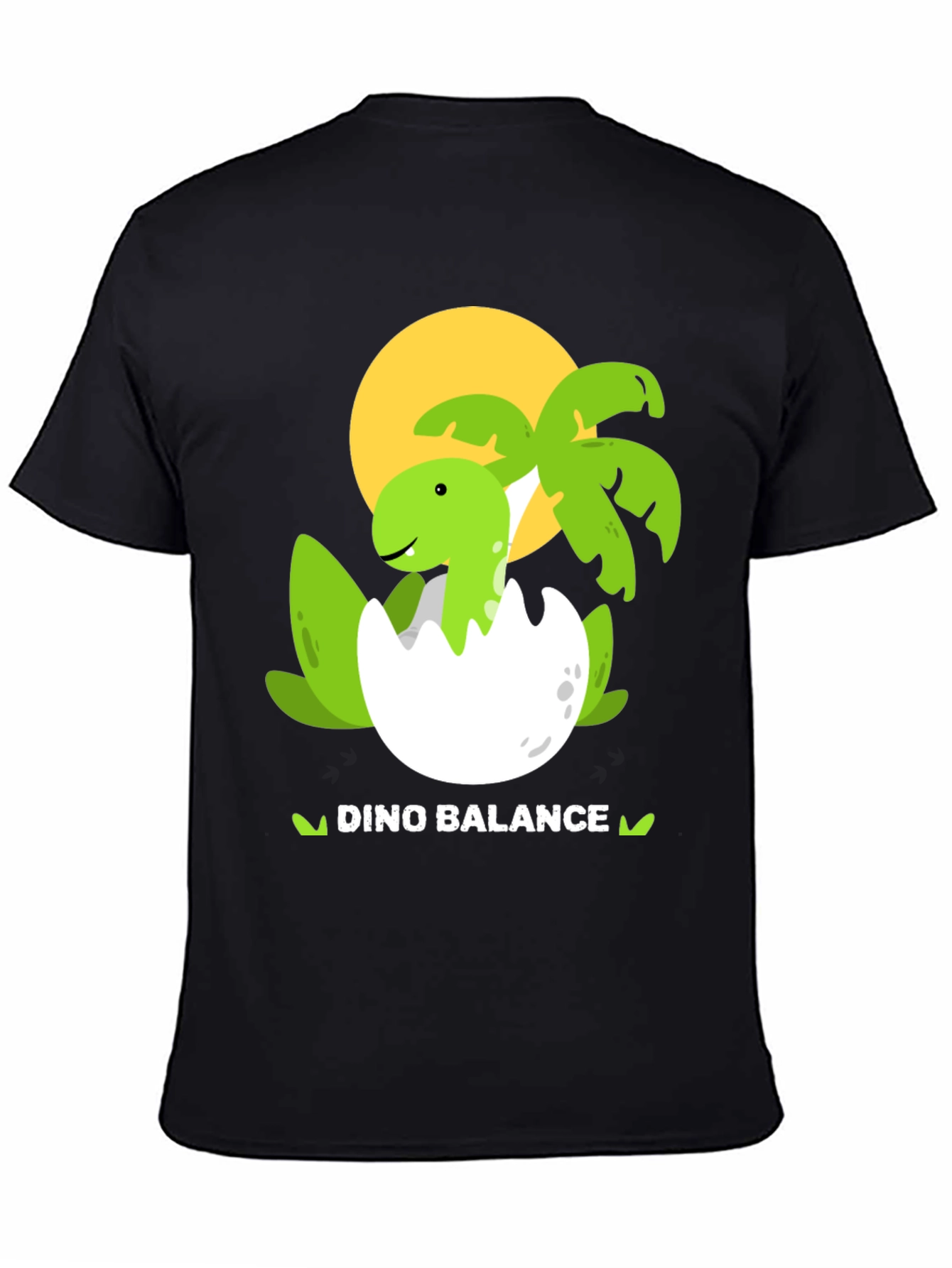Dino Balance T-Shirt - Hatching Dinosaur Graphic Tee