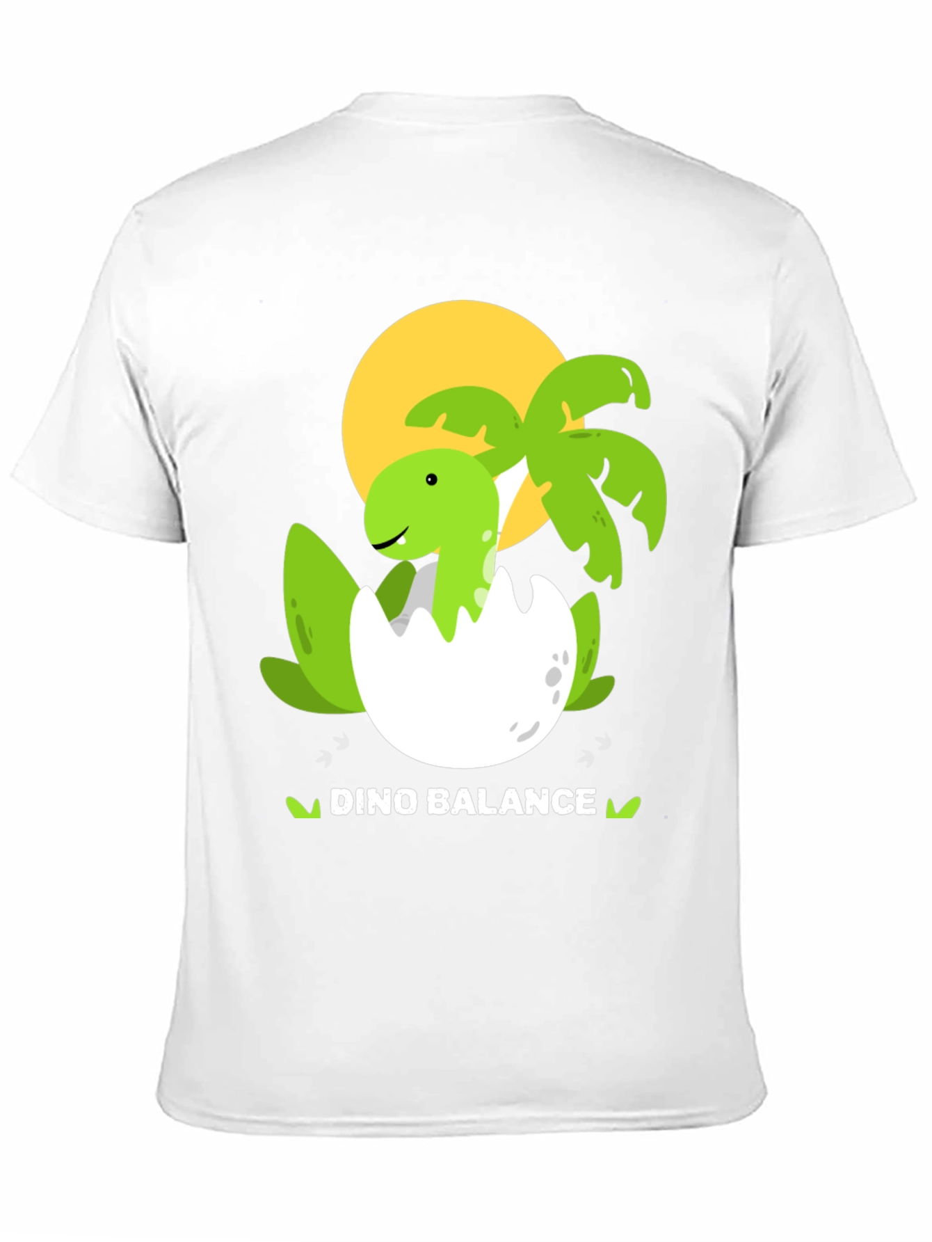 Dino Balance T-Shirt - Hatching Dinosaur Graphic Tee