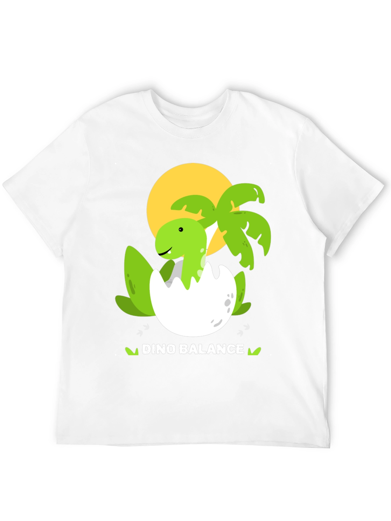 Dino Balance T-Shirt - Hatching Dinosaur Graphic Tee