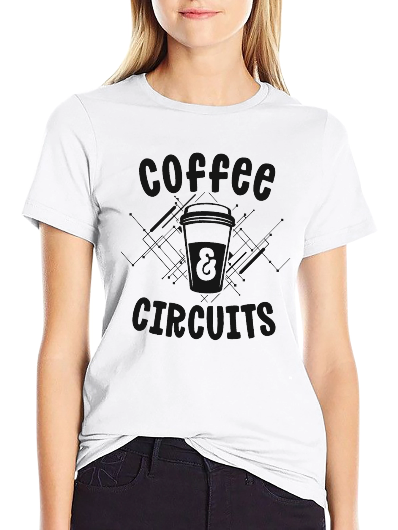 Dark T-Shirt with Subtle Graphic Design