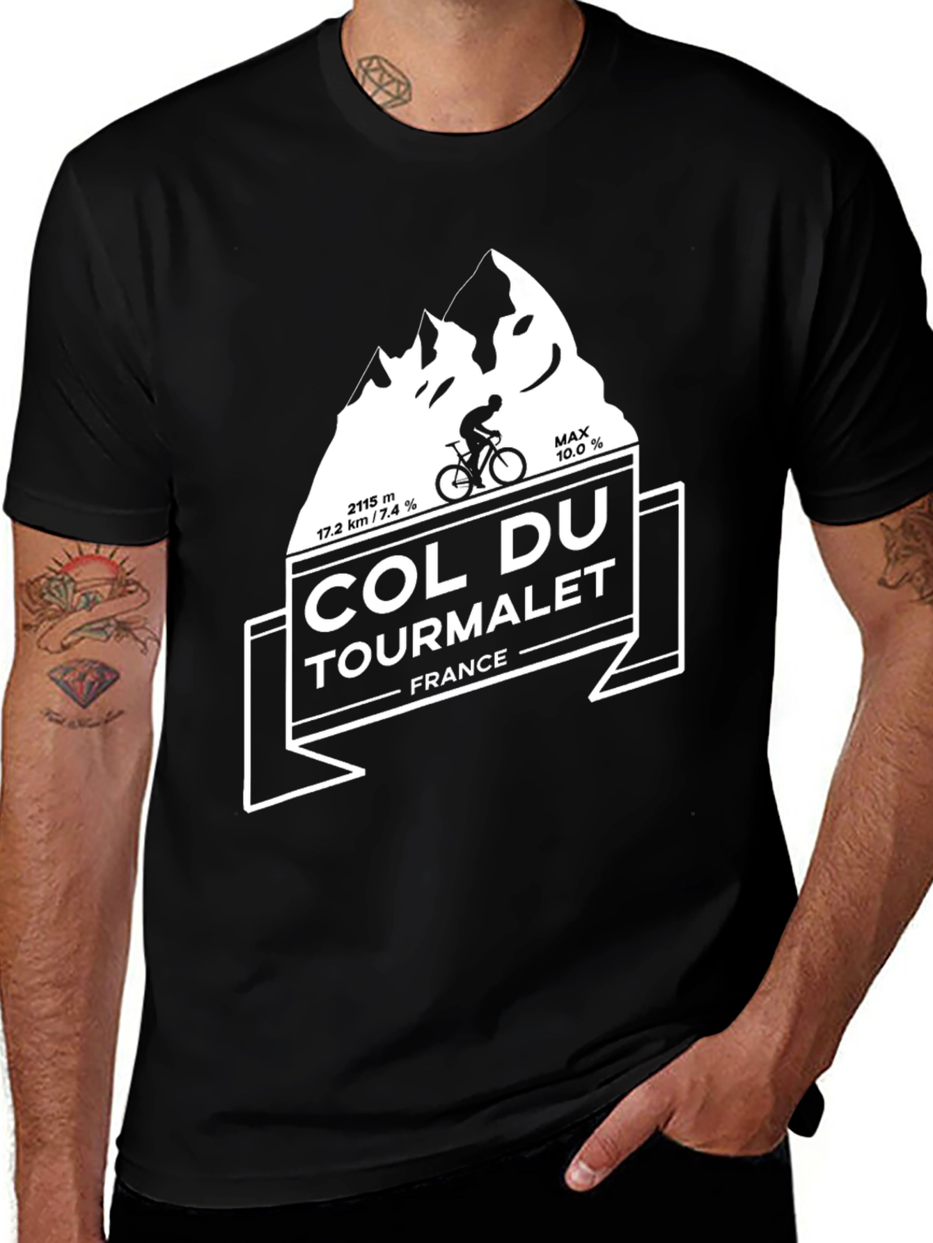 Col Du Tourmalet Cycling T-Shirt - Mountain Climber Tee