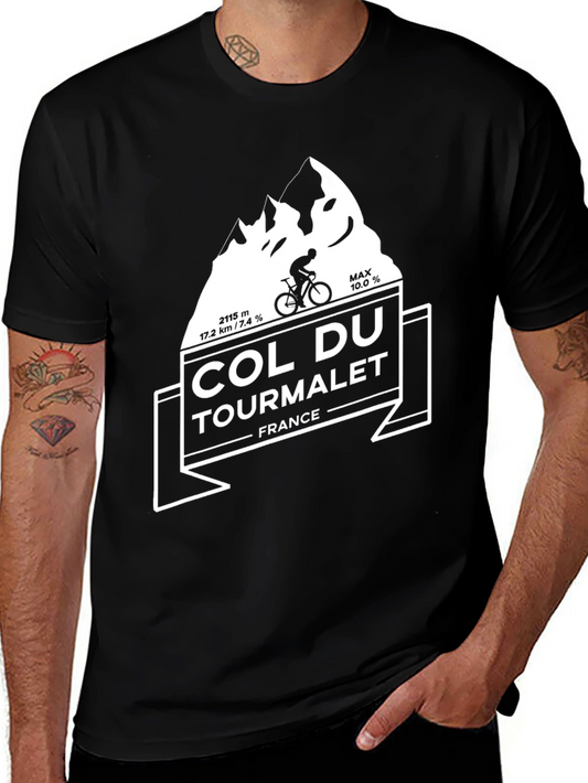 Col Du Tourmalet Cycling T-Shirt - Mountain Climber Tee