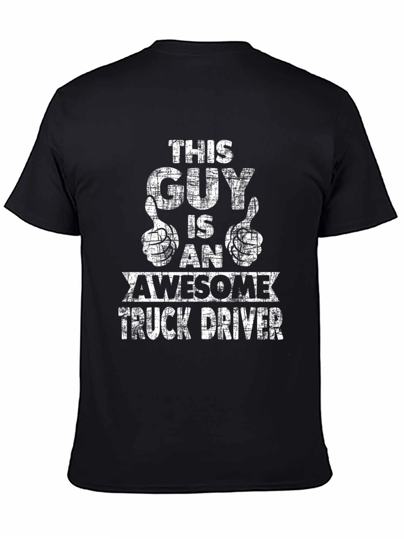 Awesome Truck Driver Graphic Tee - Black