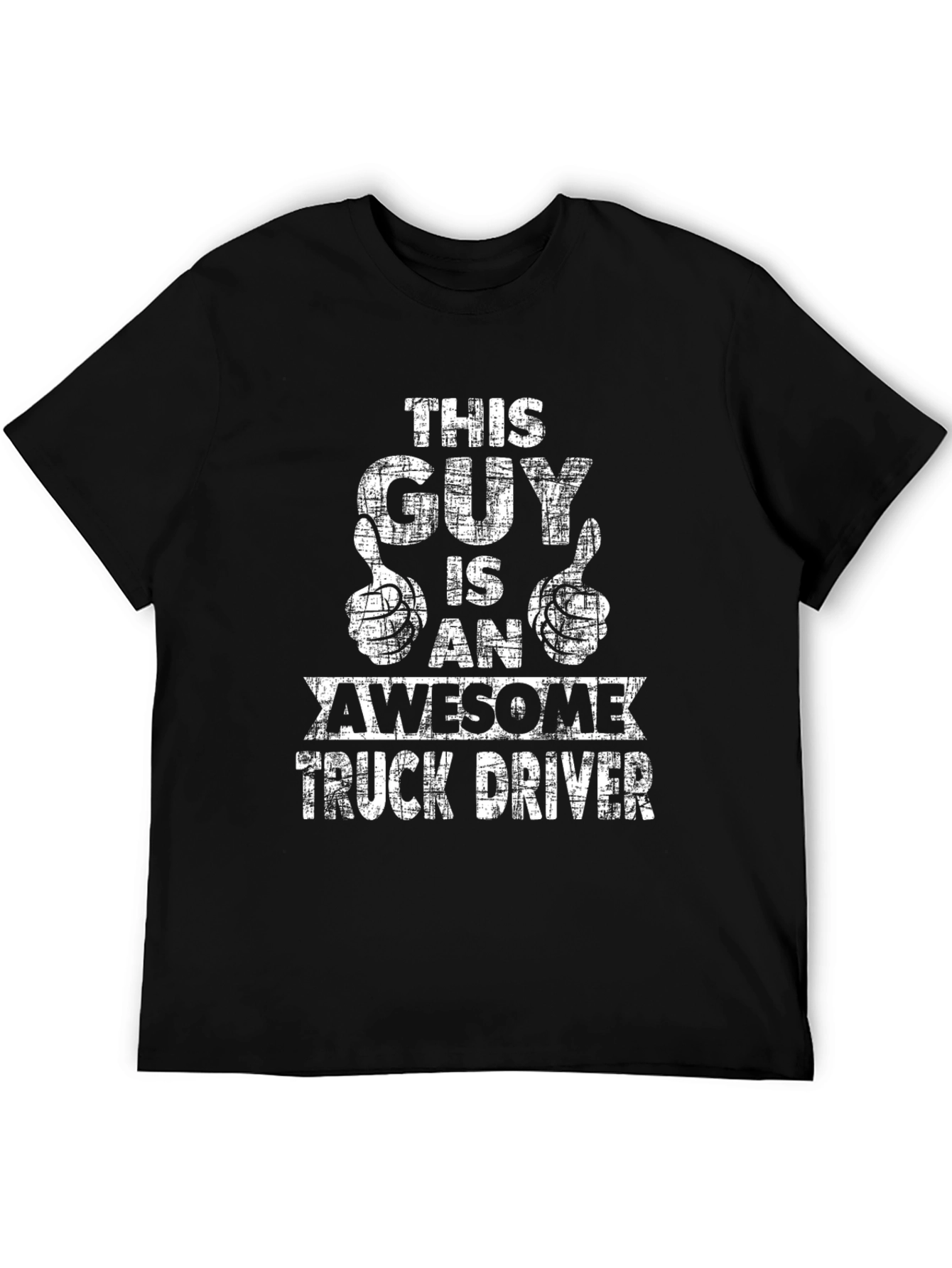 Awesome Truck Driver Graphic Tee - Black