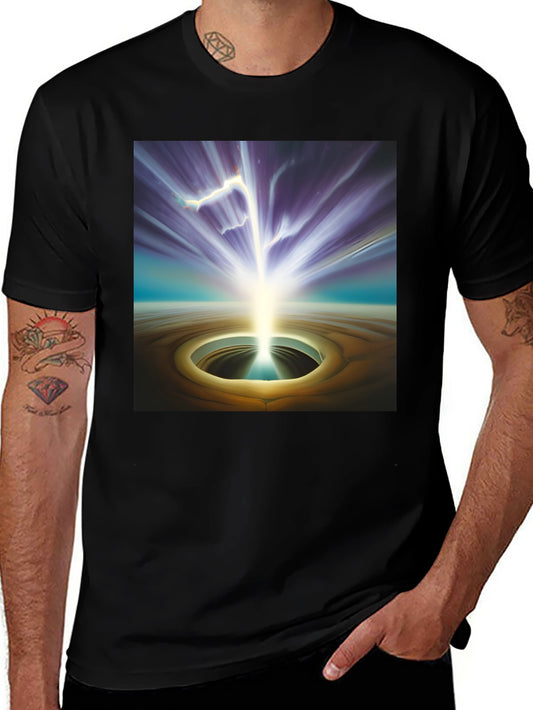 Surreal Portal Graphic Tee - Black Cotton Comfort