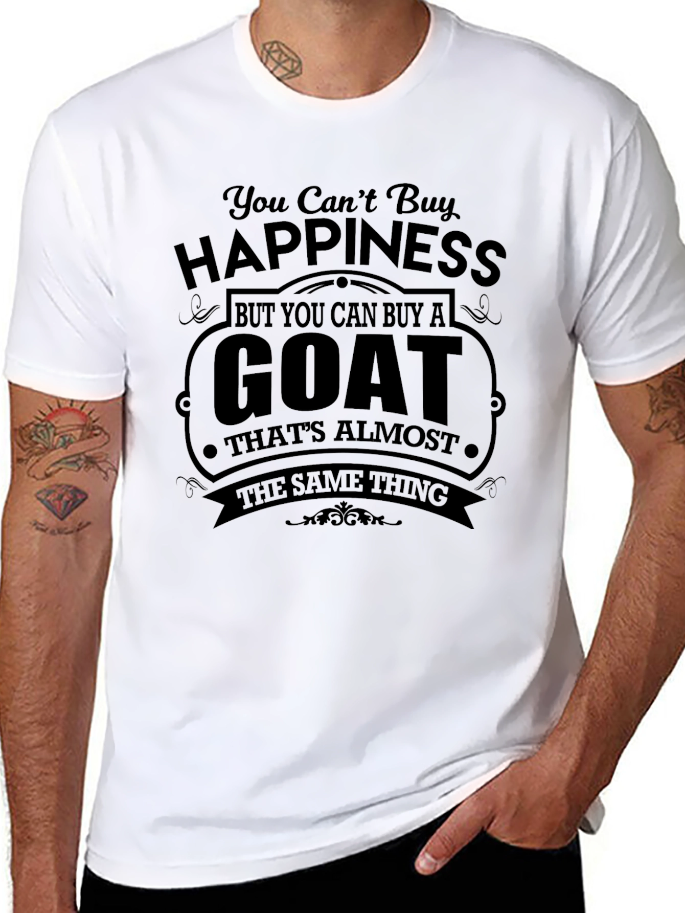 You Cant Buy Happiness Goat T-Shirt