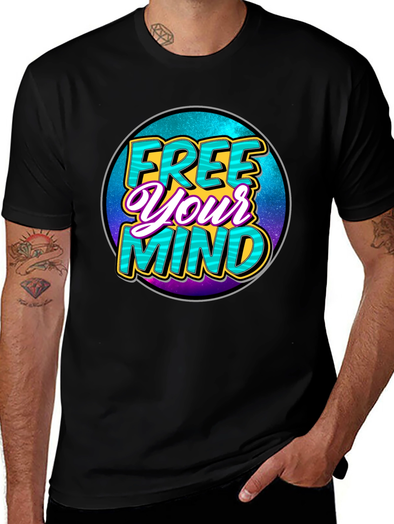 Free Your Mind Graphic Tee - Black