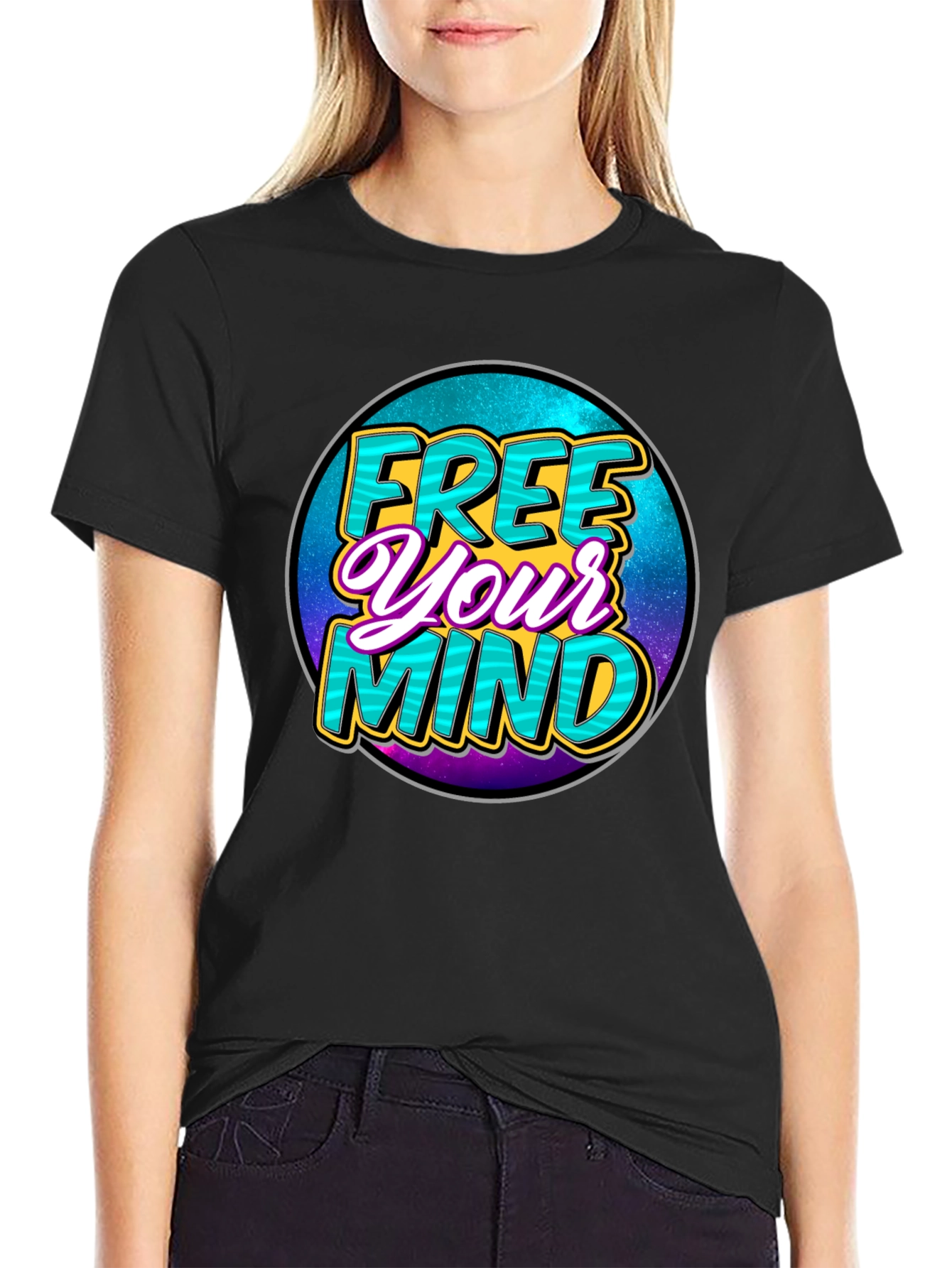 Free Your Mind Graphic Tee - Black