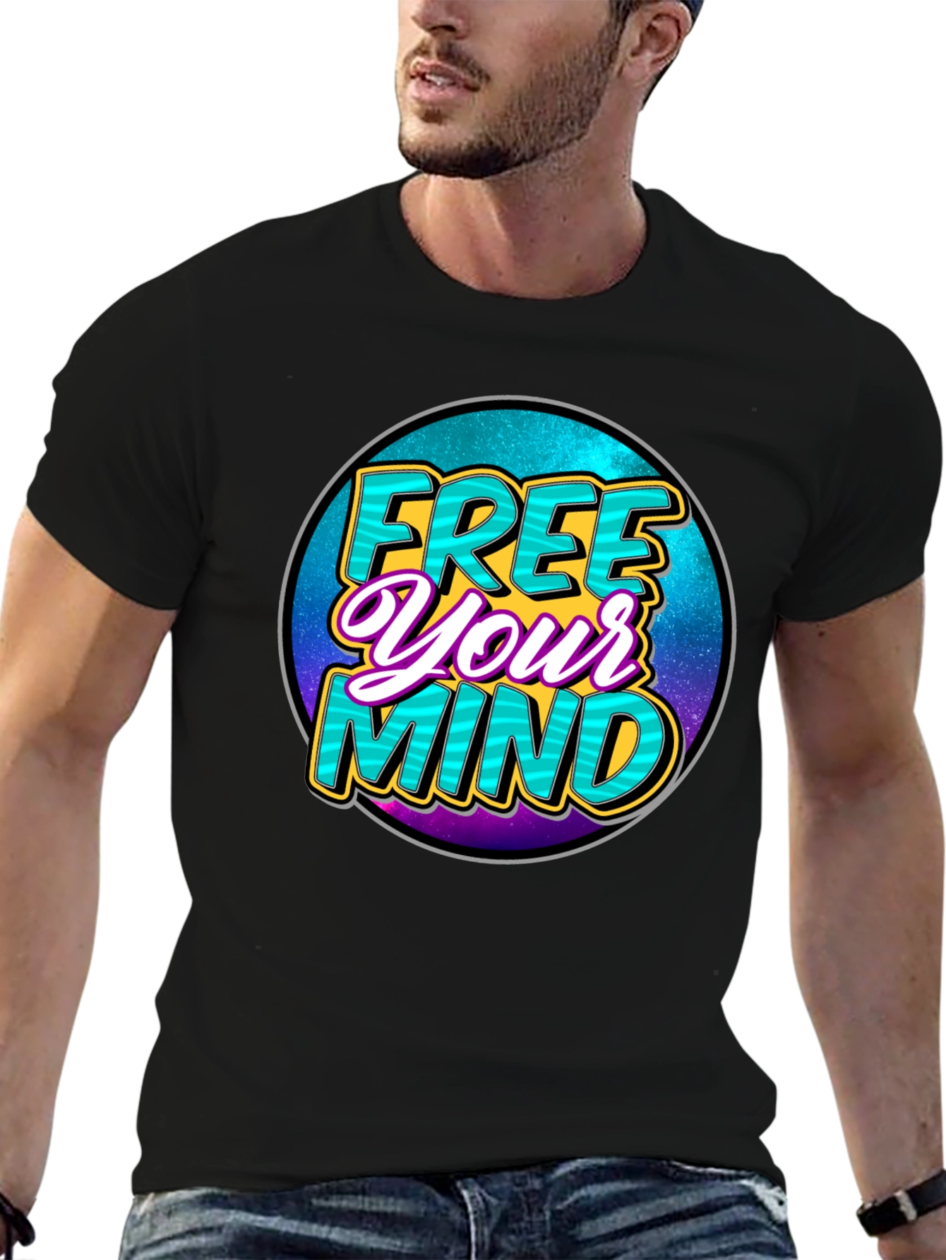 Free Your Mind Graphic Tee - Black