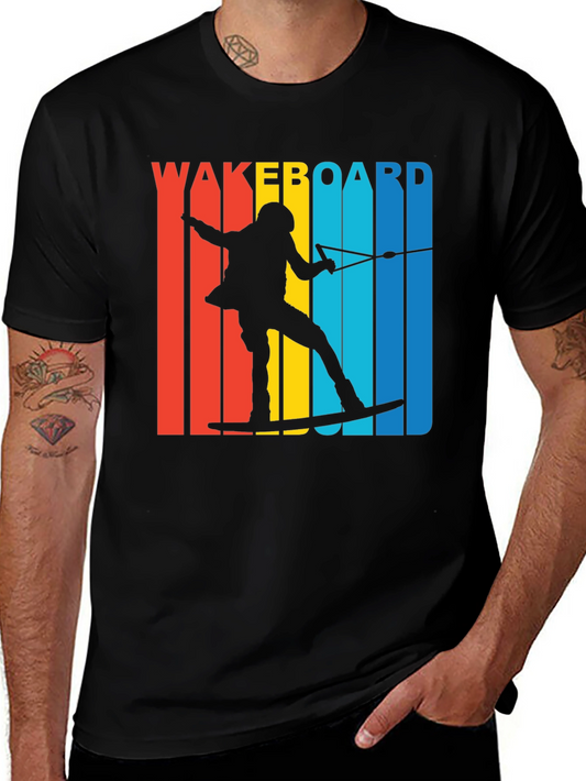 Retro Wakeboard Graphic Tee - Vintage Water Sports T-Shirt