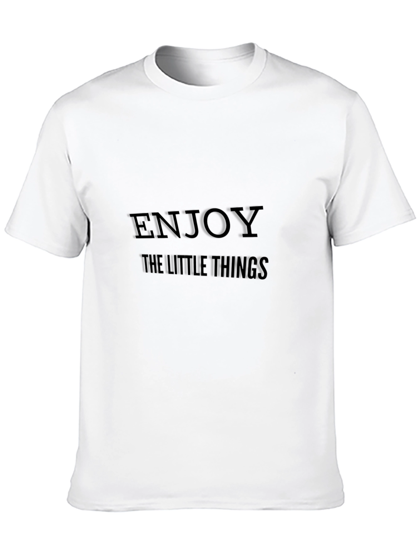 Enjoy the Little Things Black Graphic T-Shirt