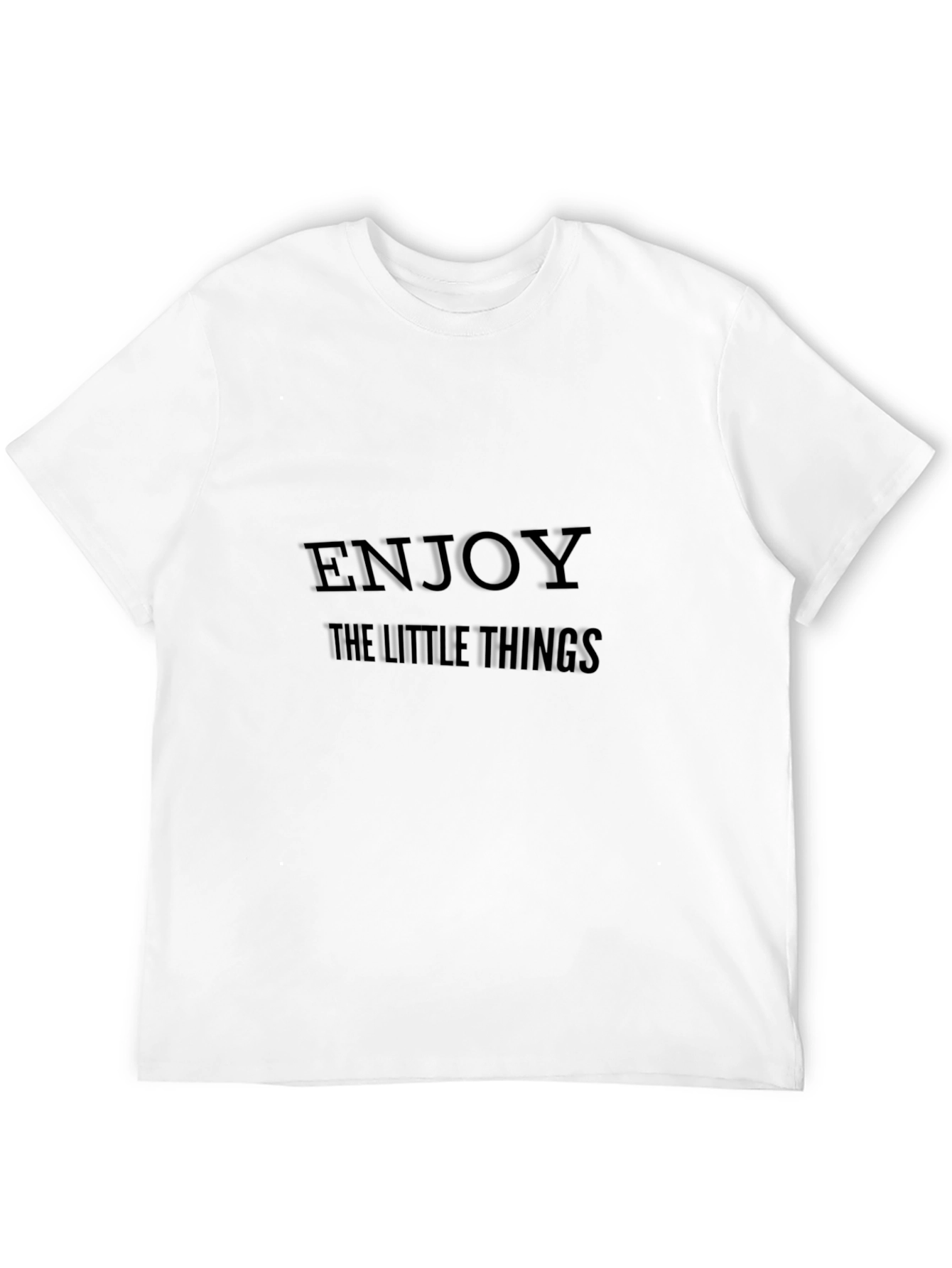 Enjoy the Little Things Black Graphic T-Shirt