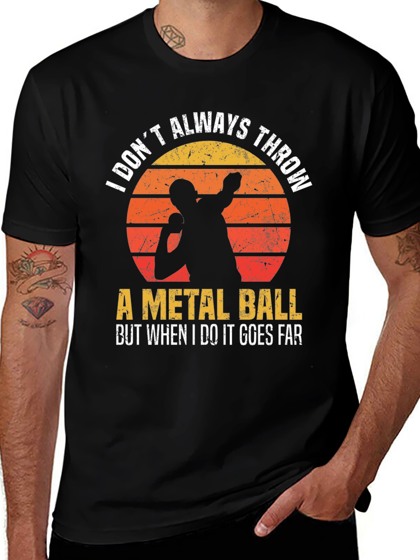 Thrower T-Shirt - Metal Ball Throwing Design