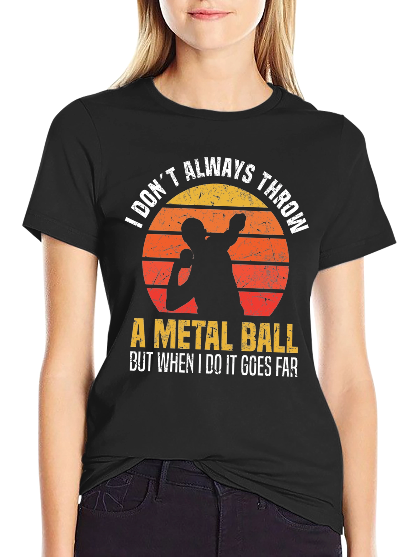Thrower T-Shirt - Metal Ball Throwing Design