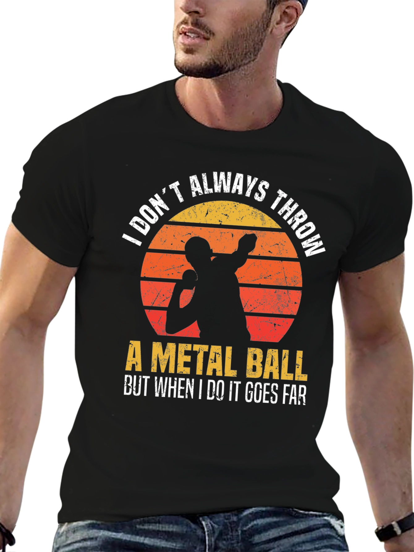 Thrower T-Shirt - Metal Ball Throwing Design