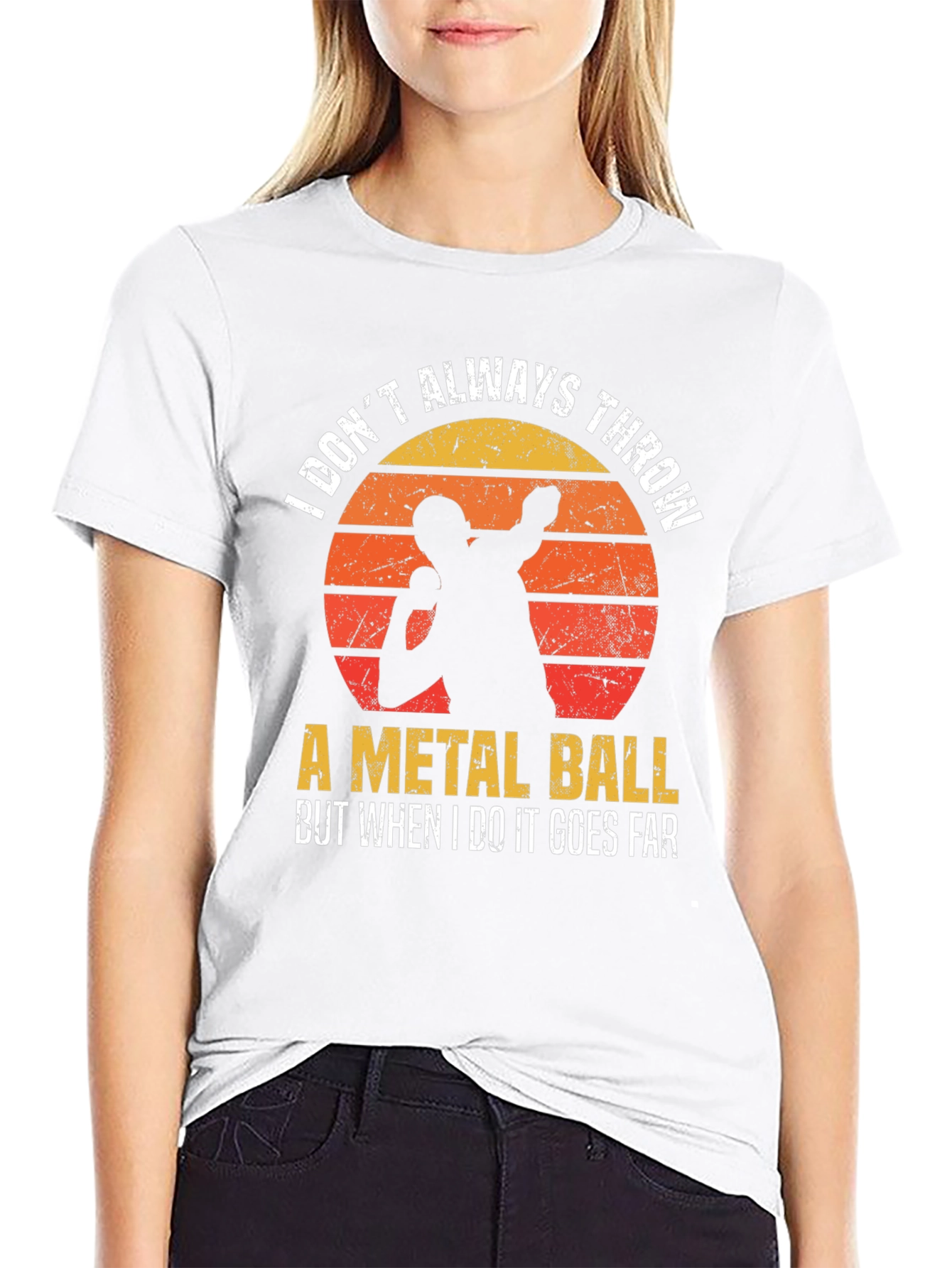 Thrower T-Shirt - Metal Ball Throwing Design