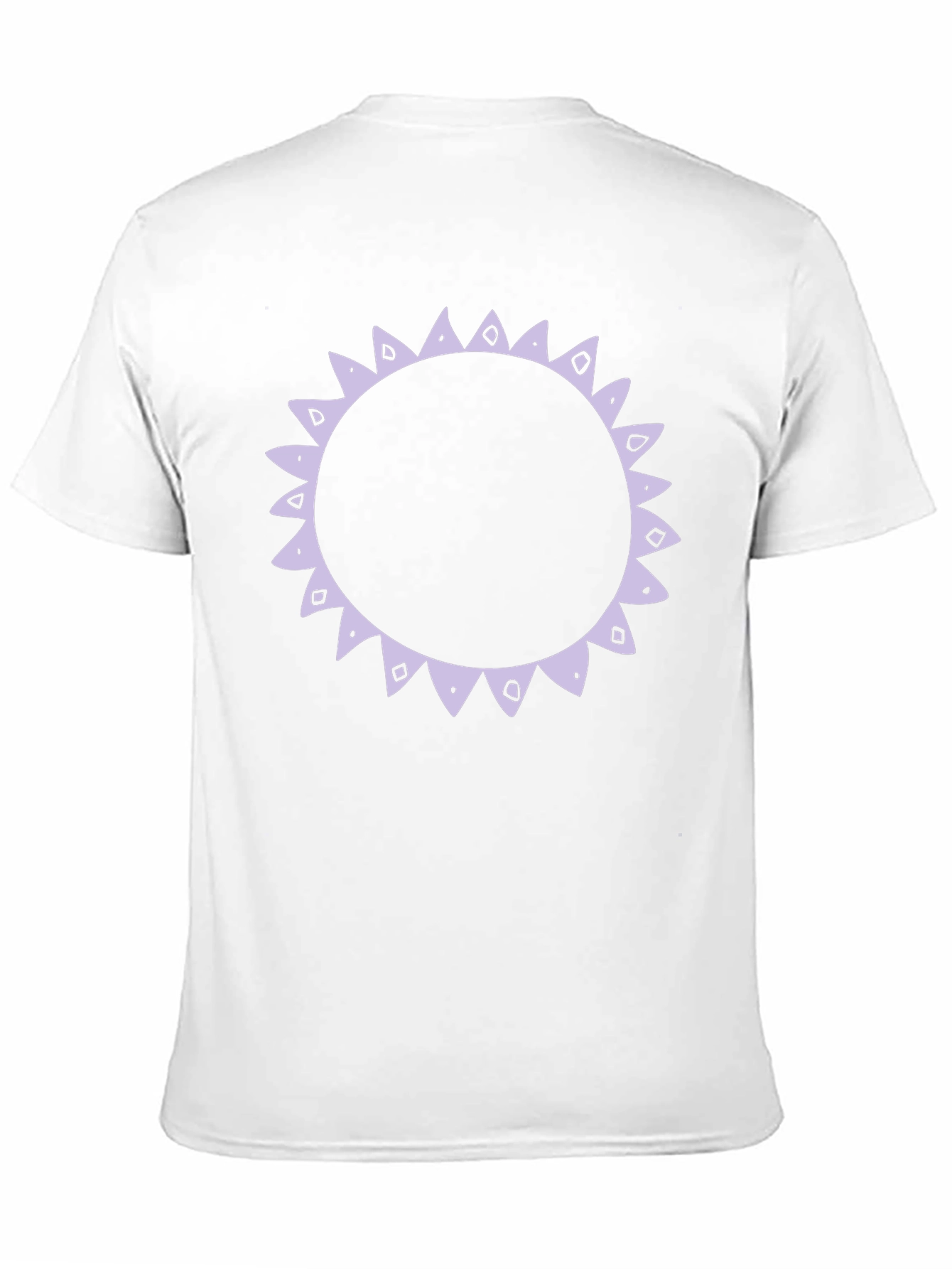 Black T-Shirt with Decorative Sun Graphic