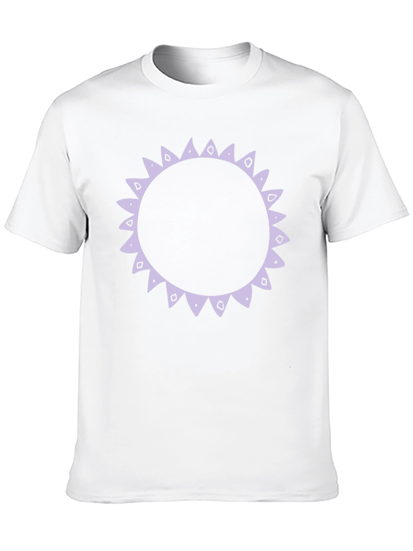 Black T-Shirt with Decorative Sun Graphic
