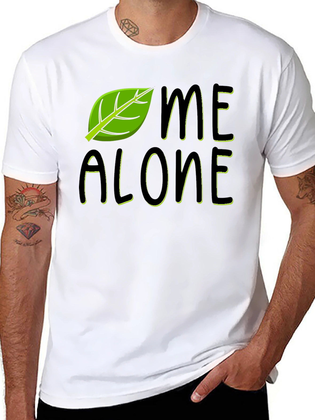 Leaf Me Alone Funny Graphic T-Shirt