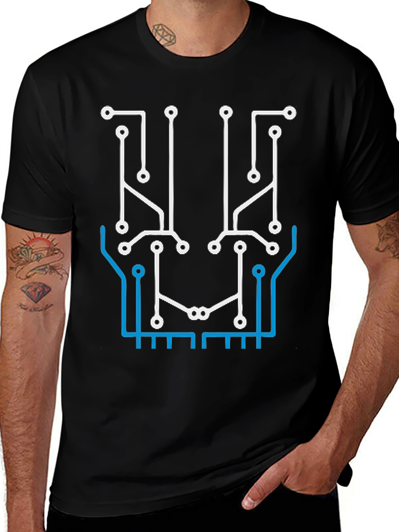 Circuit Board Graphic T-Shirt
