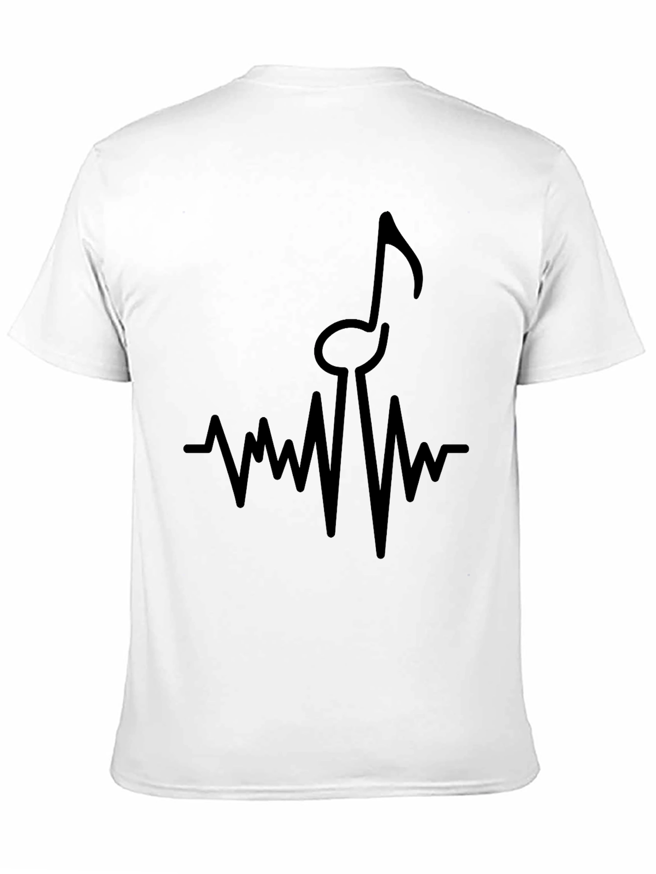 Musical Heartbeat T-Shirt - Black Graphic Tee