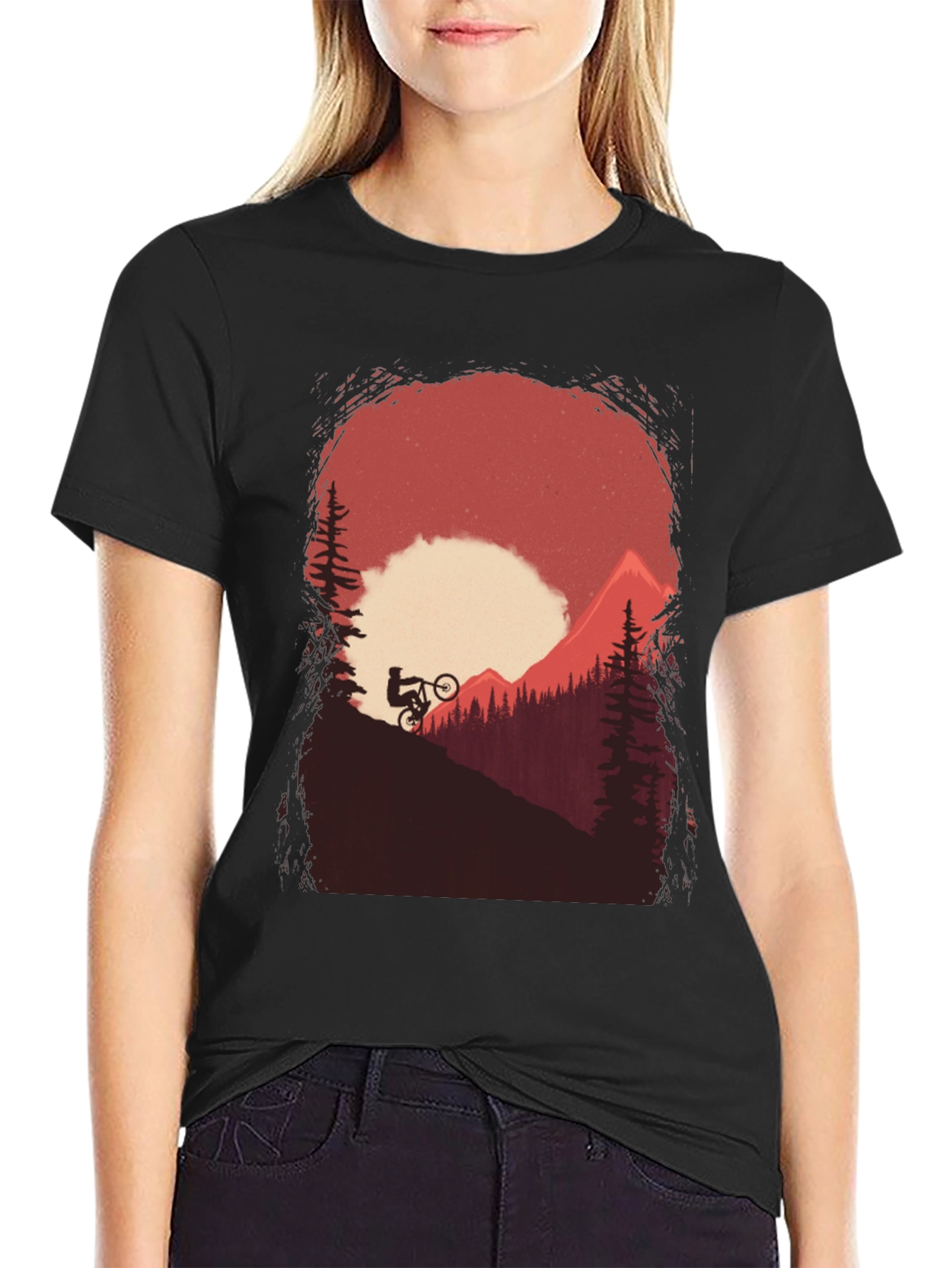 Mountain Biker Graphic Tee - Adventure Awaits