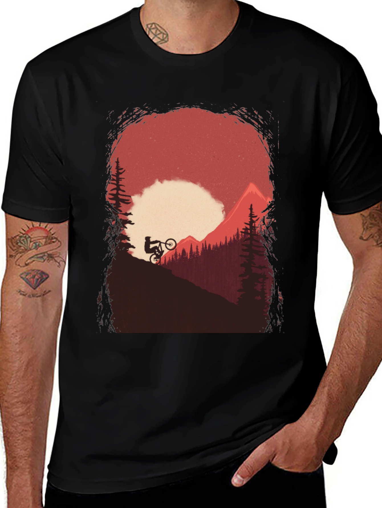 Mountain Biker Graphic Tee - Adventure Awaits