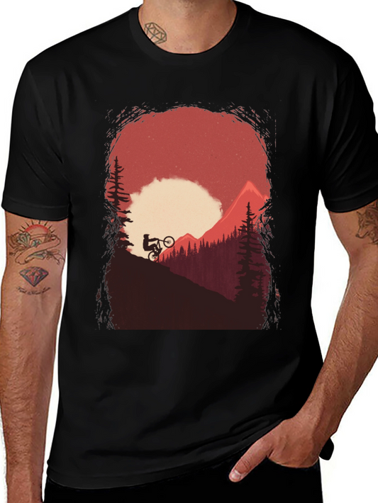 Mountain Biker Graphic Tee - Adventure Awaits