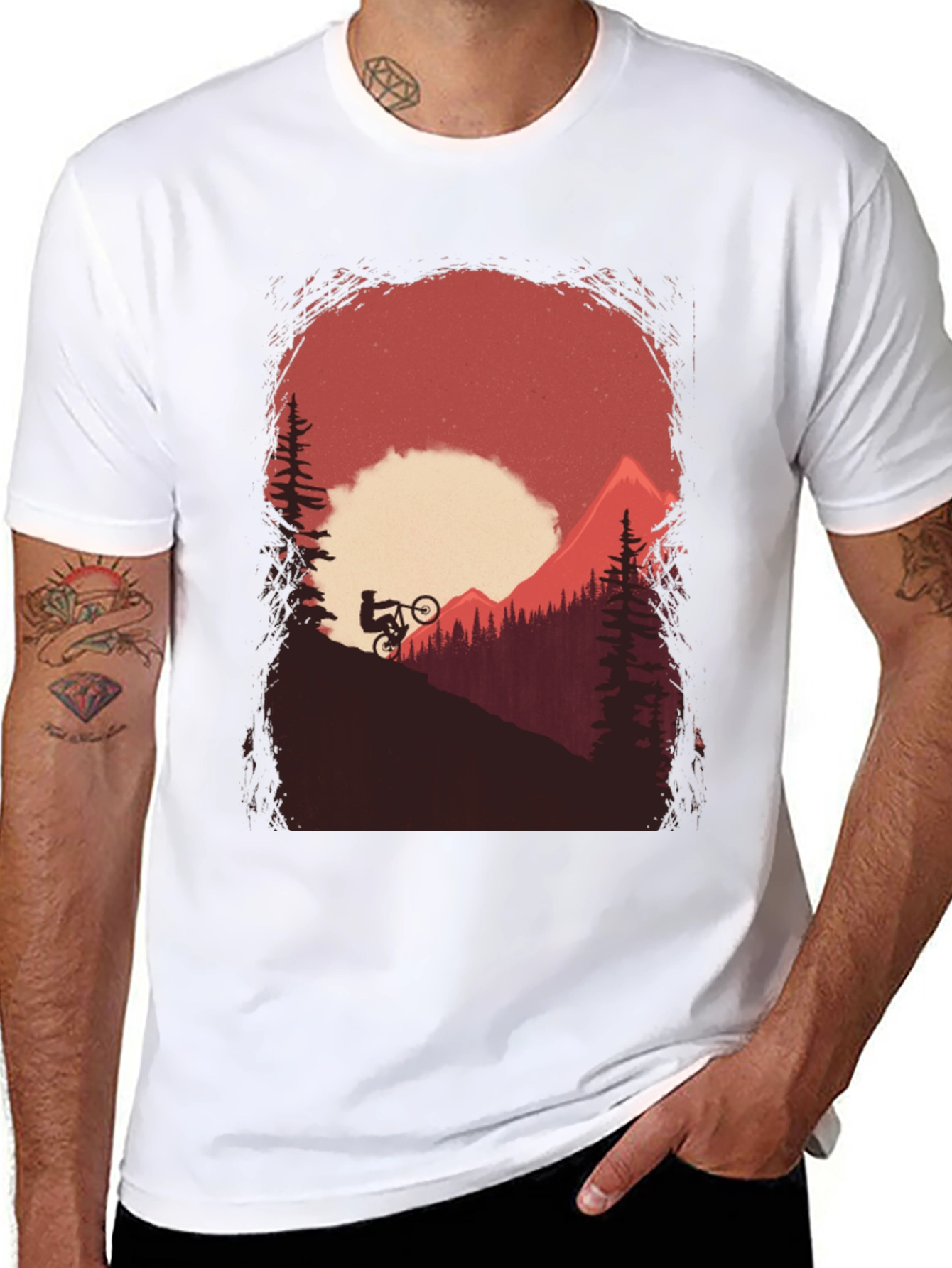 Mountain Biker Graphic Tee - Adventure Awaits