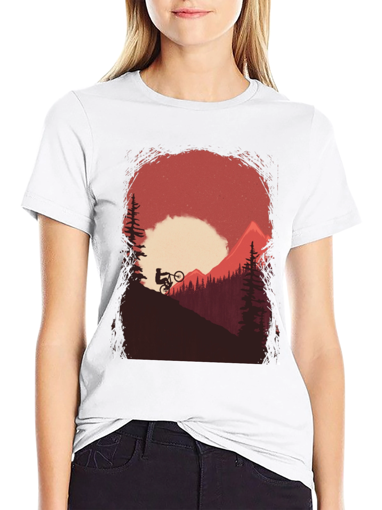 Mountain Biker Graphic Tee - Adventure Awaits