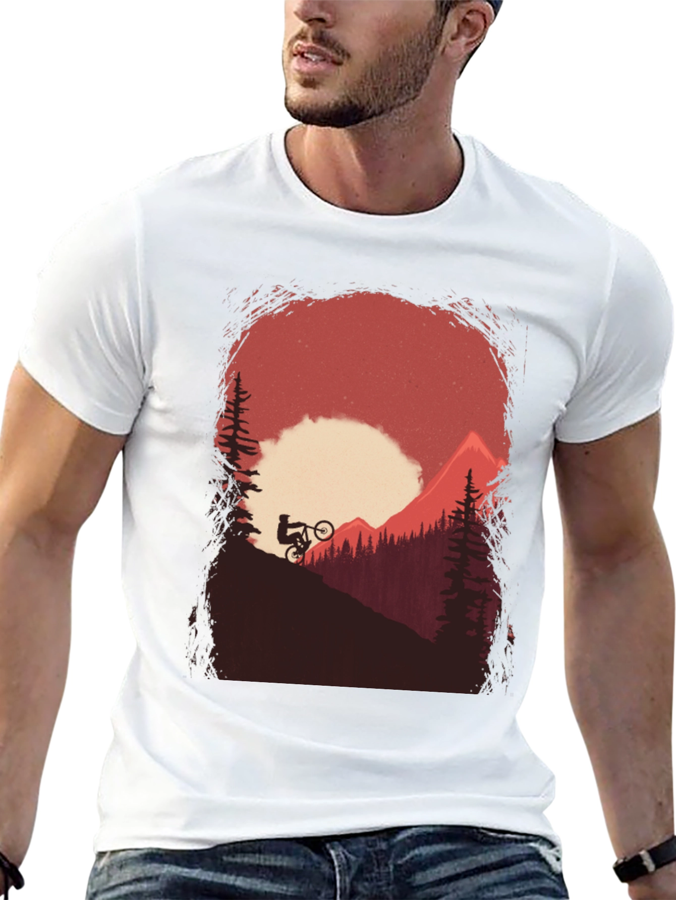 Mountain Biker Graphic Tee - Adventure Awaits