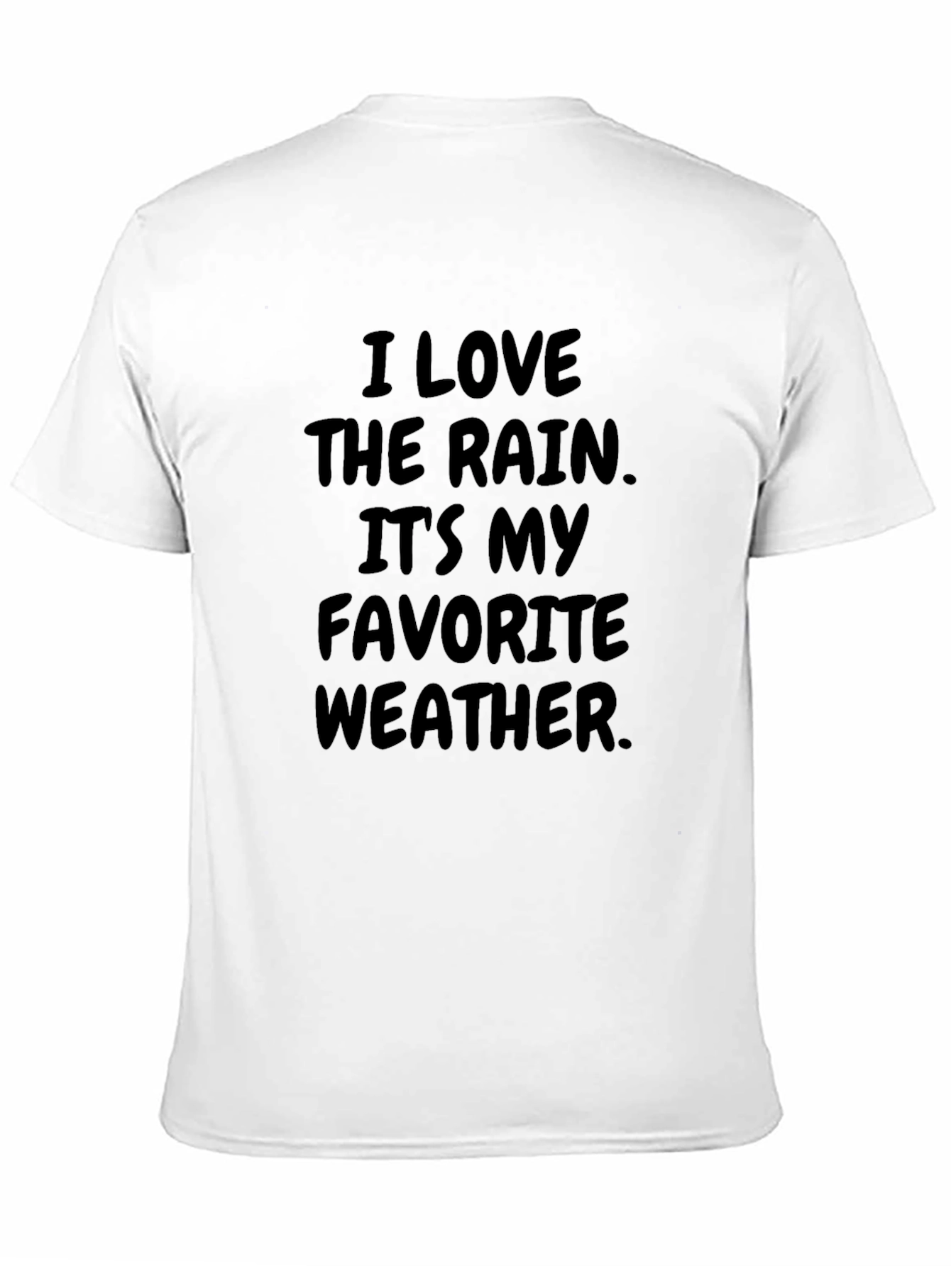 Rain Lover Black T-Shirt - Favorite Weather Tee