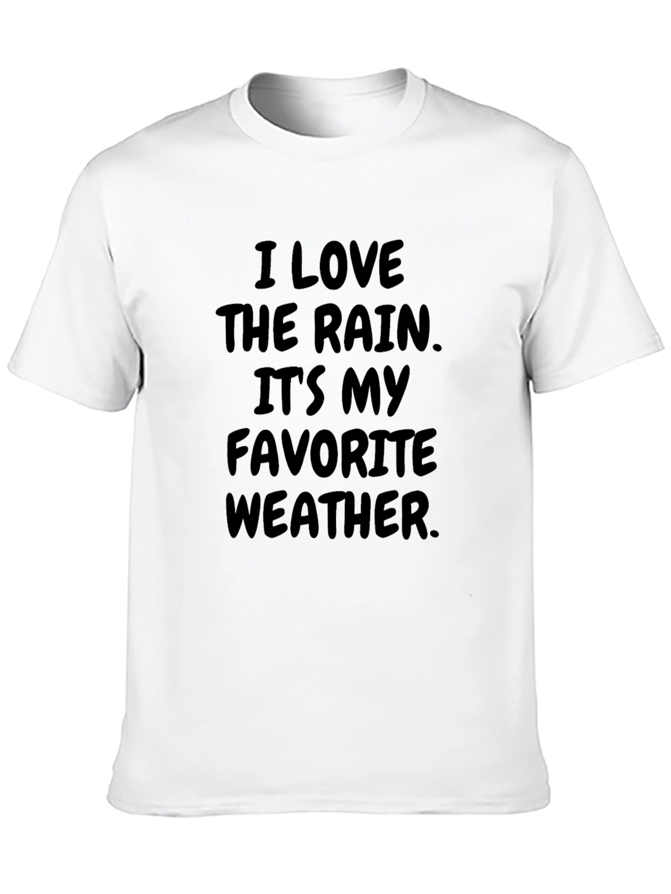 Rain Lover Black T-Shirt - Favorite Weather Tee