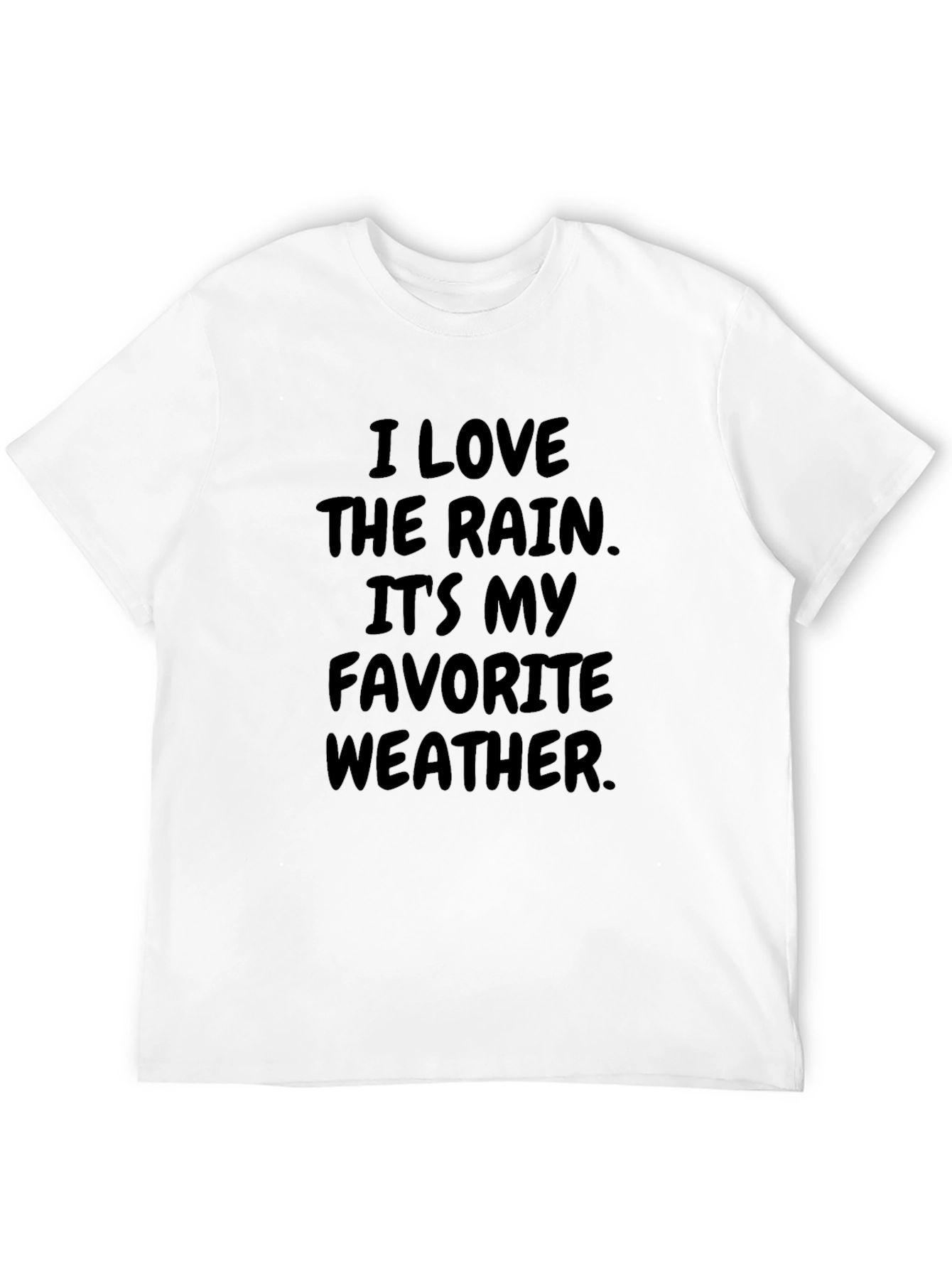 Rain Lover Black T-Shirt - Favorite Weather Tee