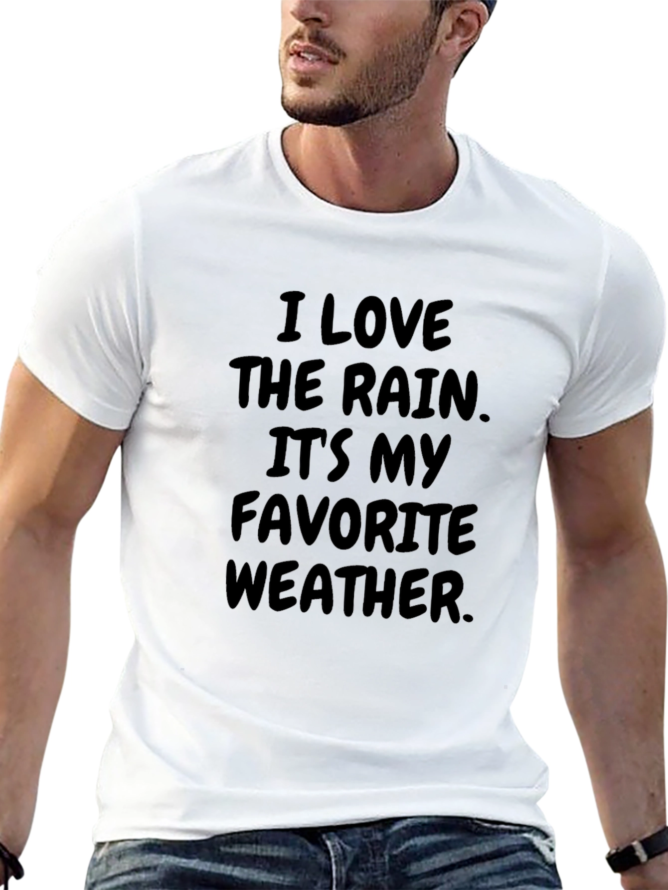 Rain Lover Black T-Shirt - Favorite Weather Tee