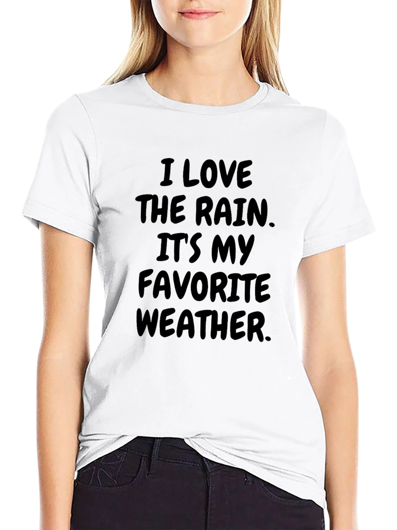 Rain Lover Black T-Shirt - Favorite Weather Tee