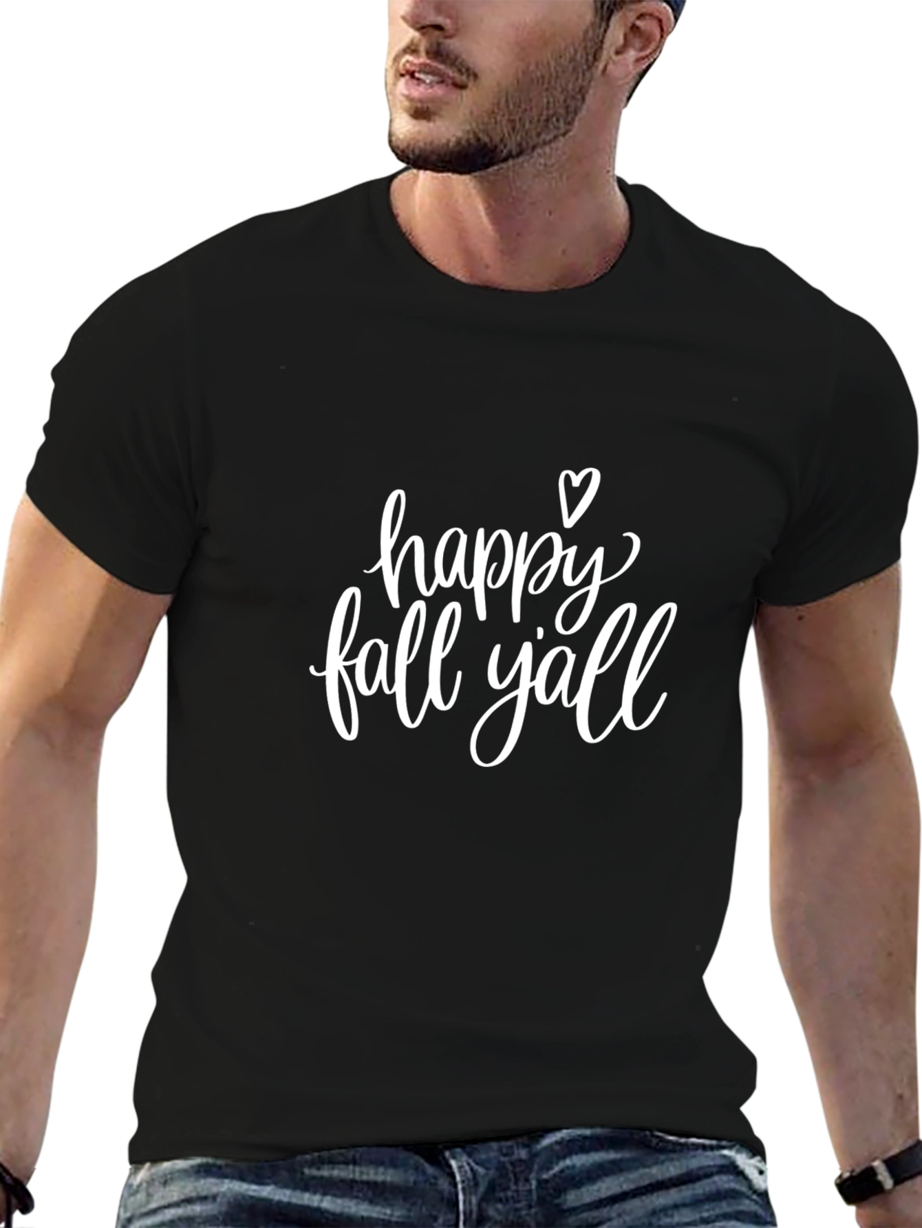 Happy Fall Yall Graphic Tee - Unisex Black T-Shirt