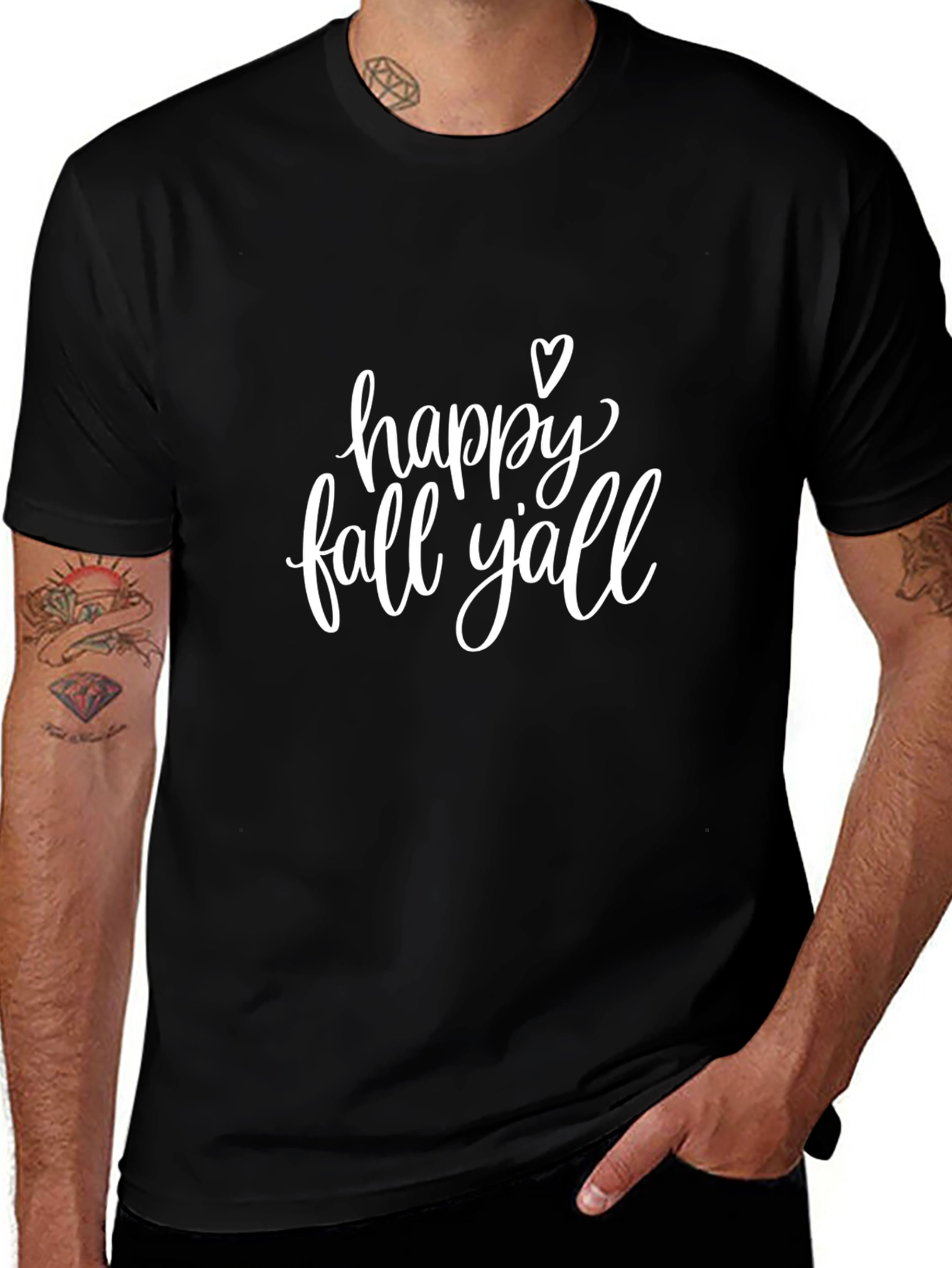 Happy Fall Yall Graphic Tee - Unisex Black T-Shirt