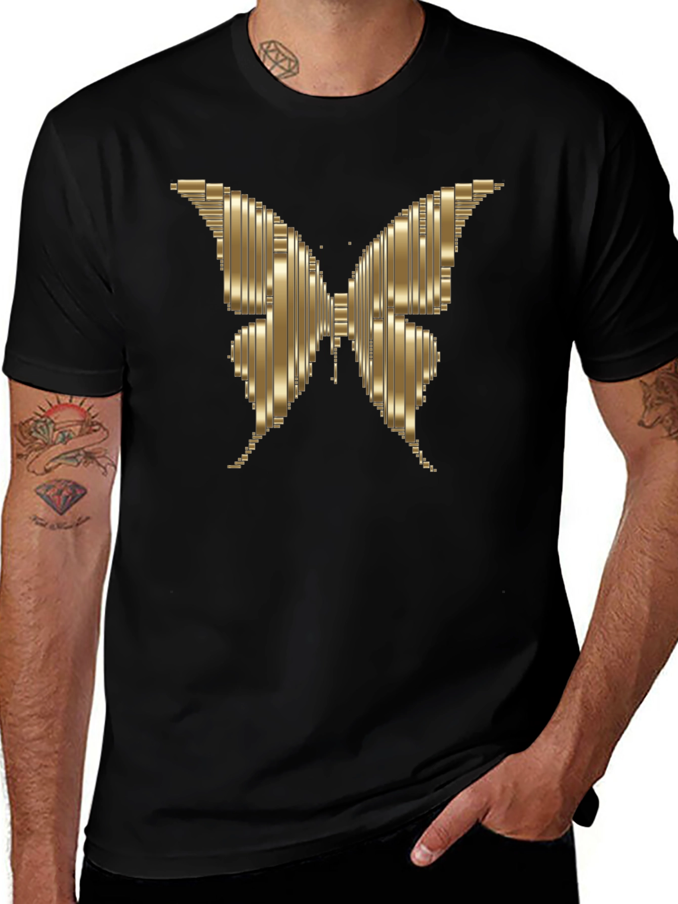 Metallic Butterfly Graphic Tee