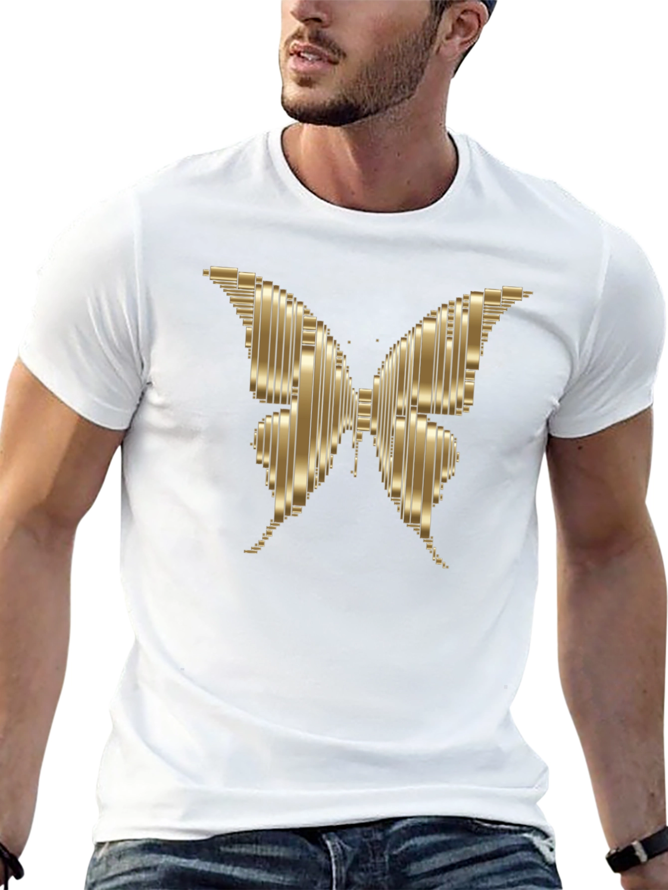 Metallic Butterfly Graphic Tee