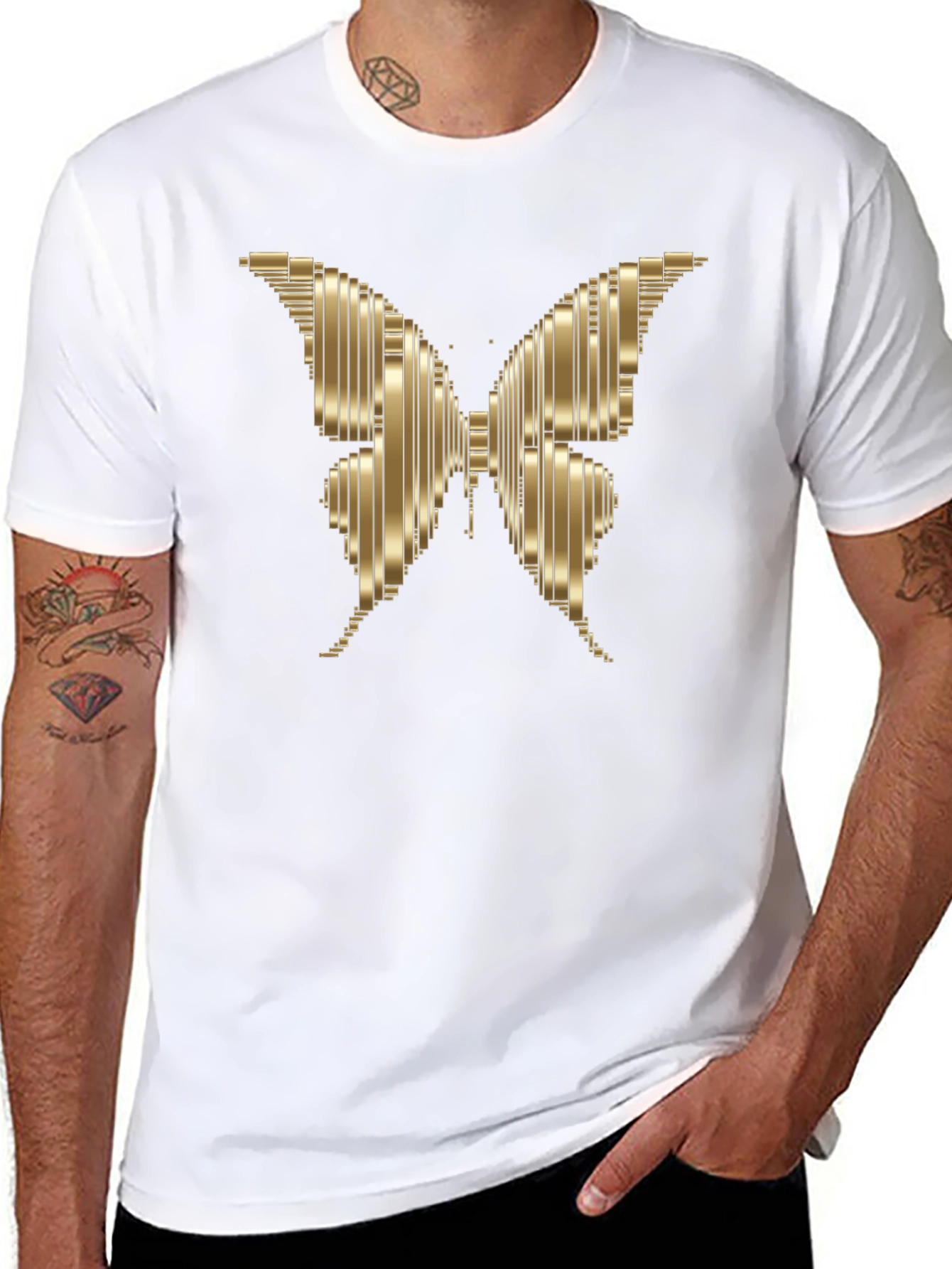 Metallic Butterfly Graphic Tee