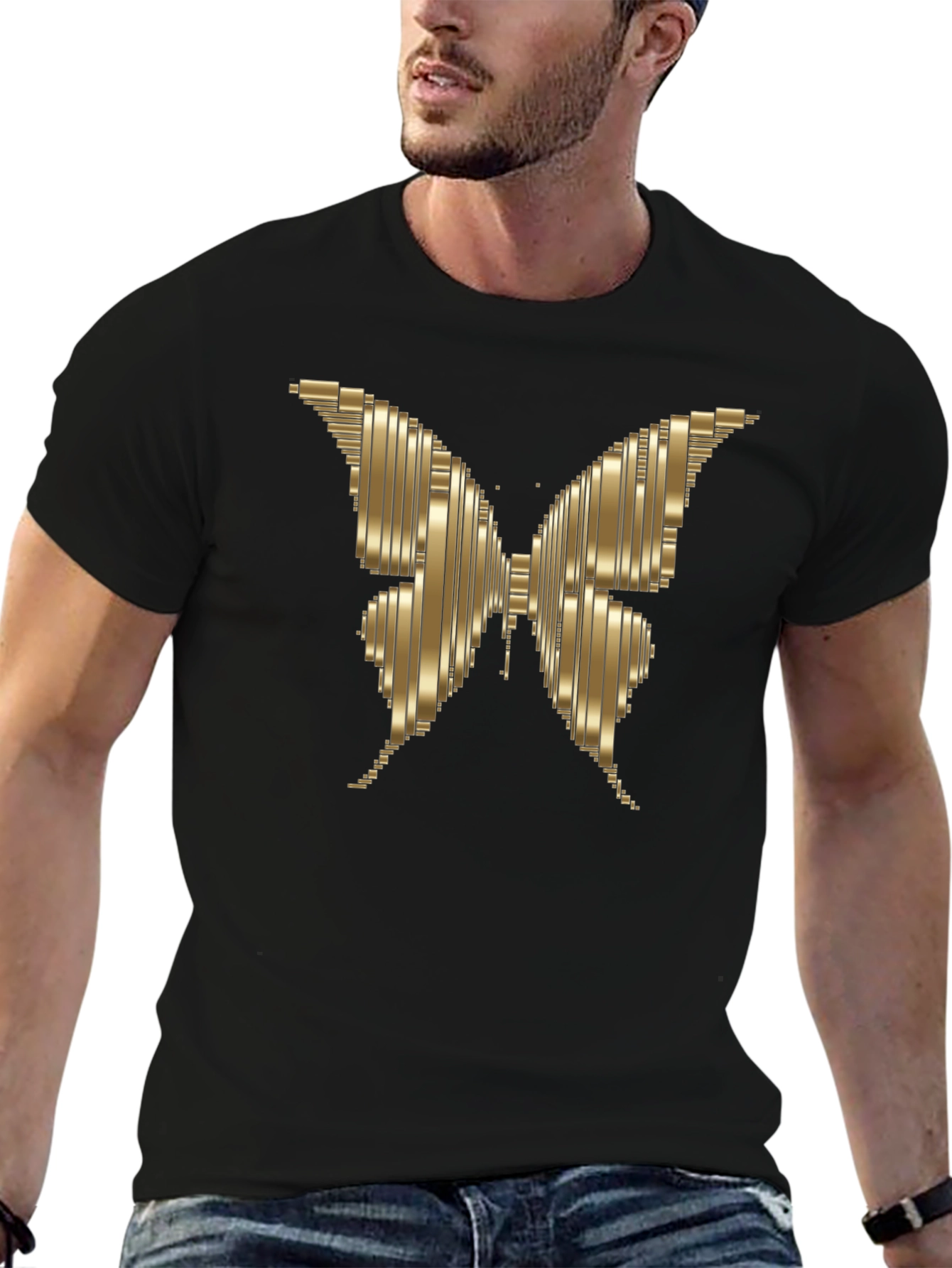 Metallic Butterfly Graphic Tee