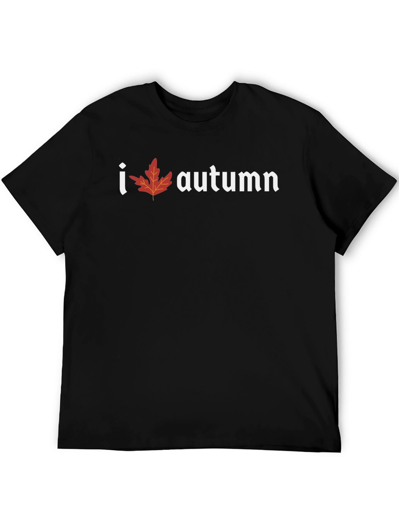 I Heart Autumn Graphic T-Shirt - Black