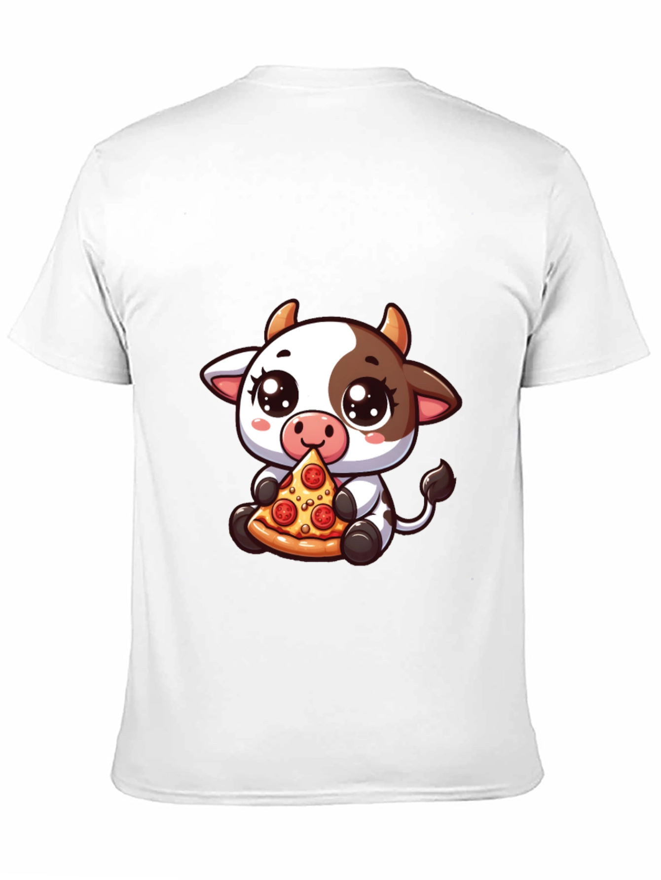 Cow Pizza Lover Black Tee