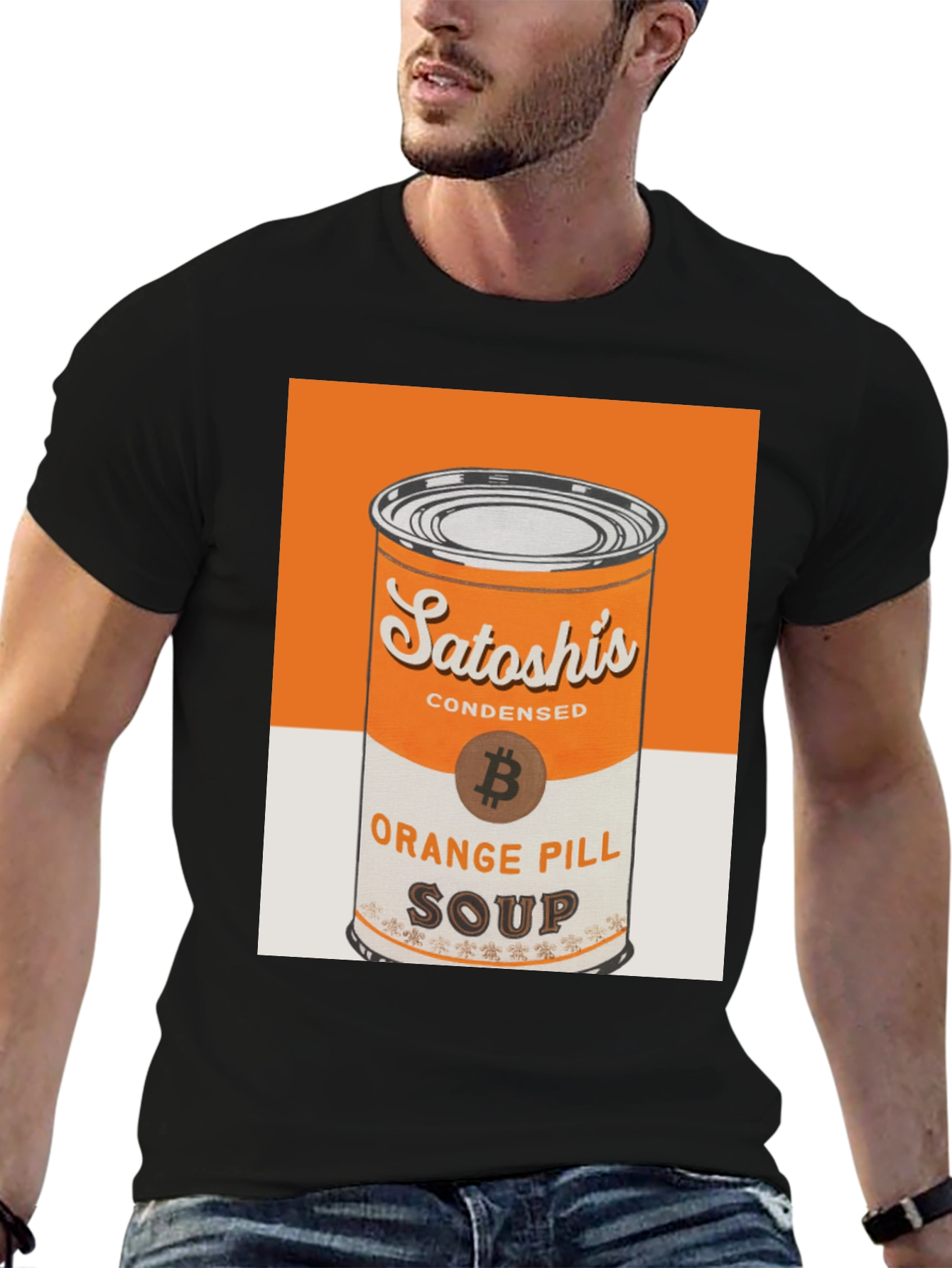 Satoshis Orange Pill Soup T-Shirt