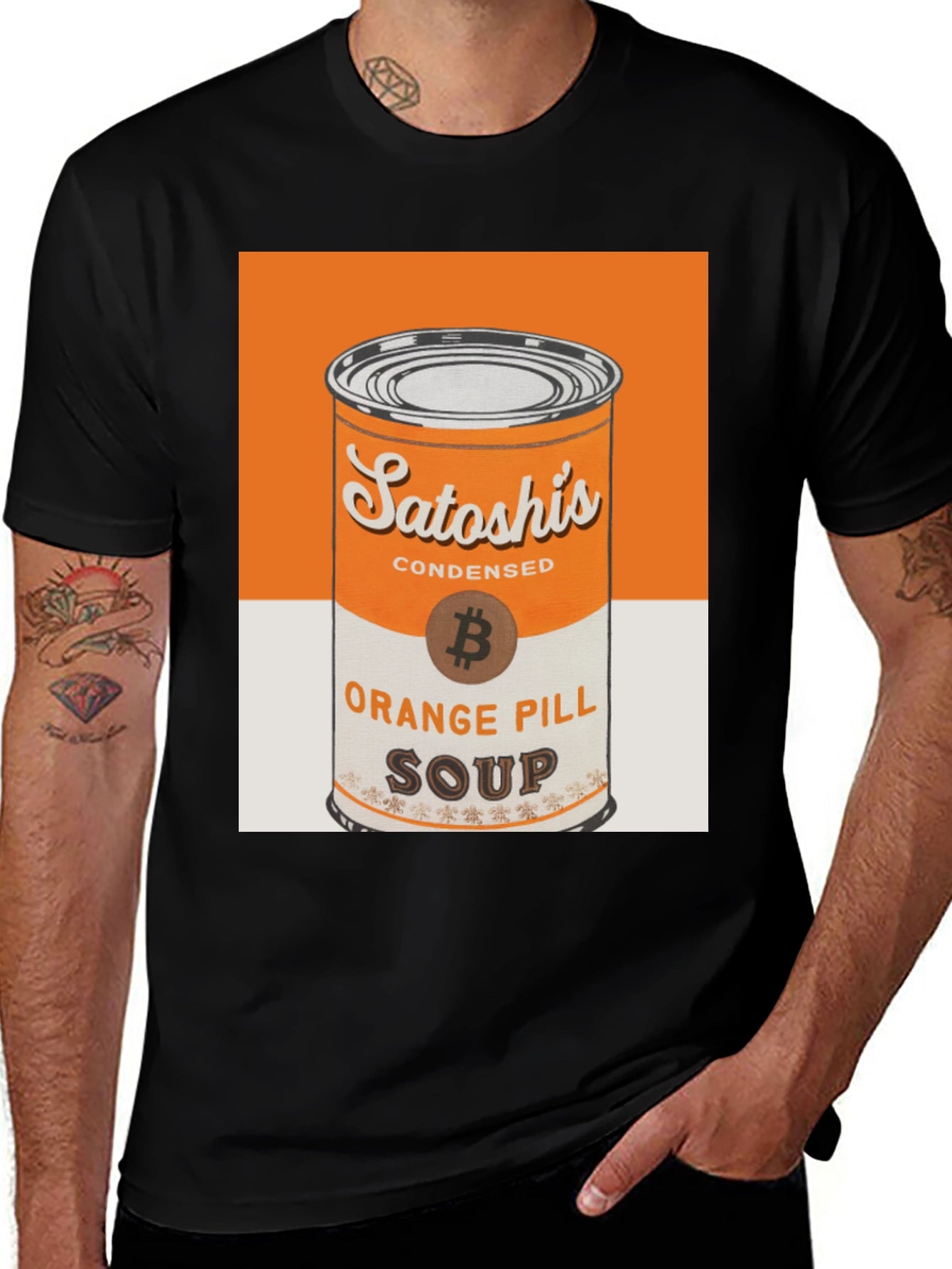 Satoshis Orange Pill Soup T-Shirt