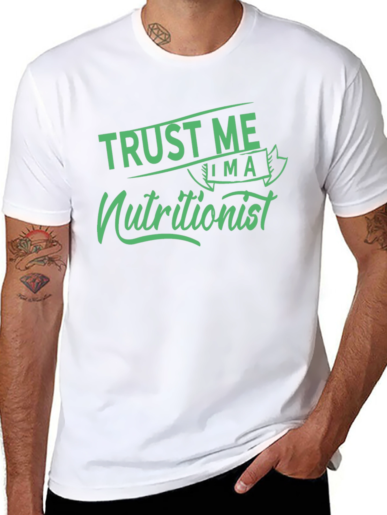 Trust Me Im A Nutritionist Black Graphic T-Shirt