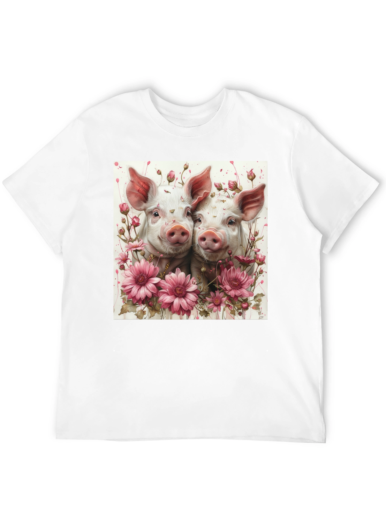 Floral Piglet Graphic Tee