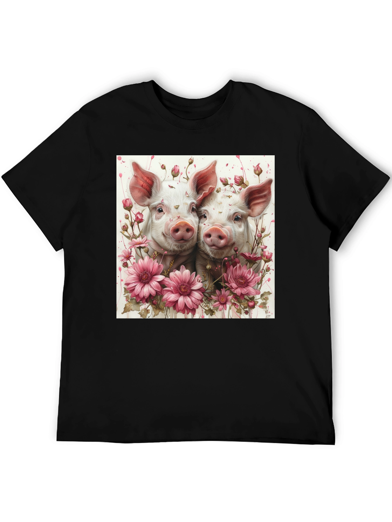 Floral Piglet Graphic Tee