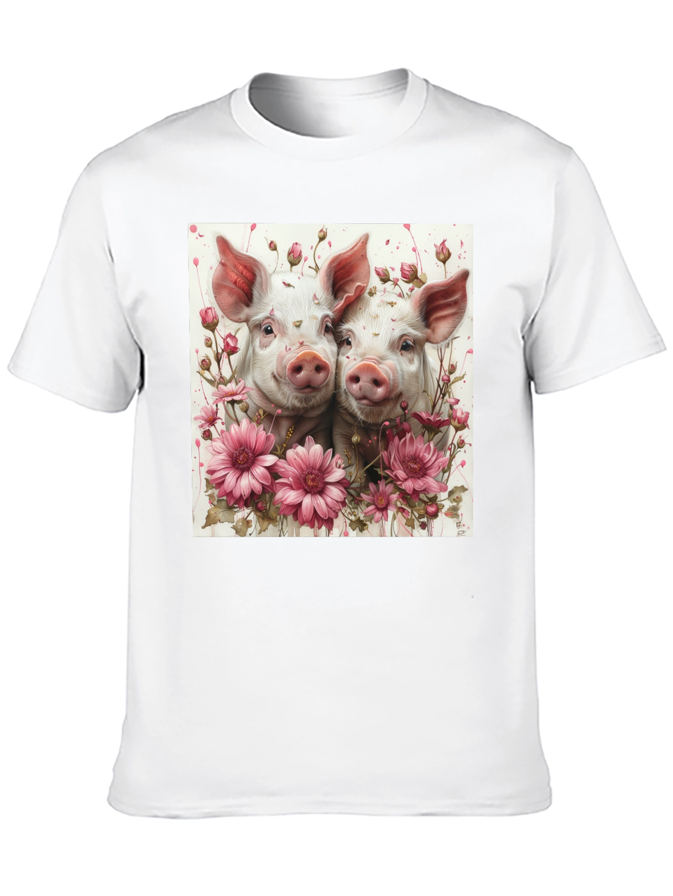 Floral Piglet Graphic Tee